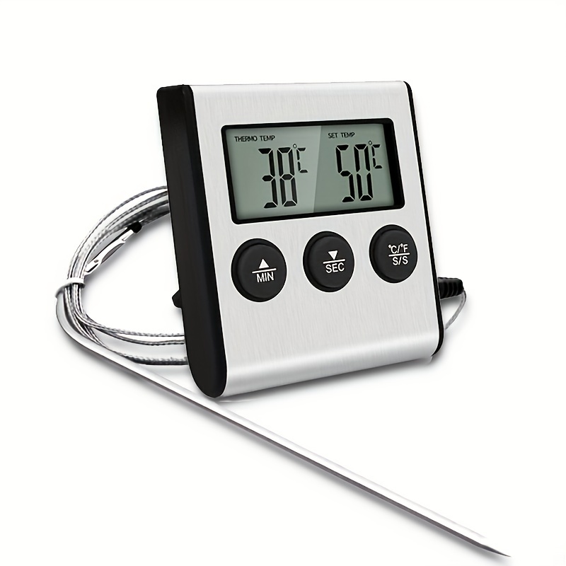 Thermometer Digital Lebensmittel Kochen Grill Sonde Fleisch BBQ