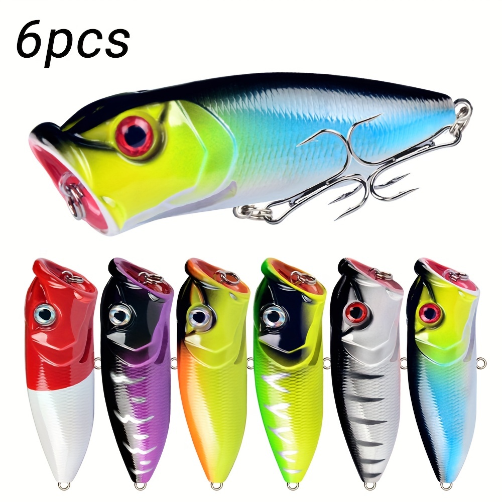 Plastic Popper Lures Perfect Outdoor Fishing Tackle Catching - Temu