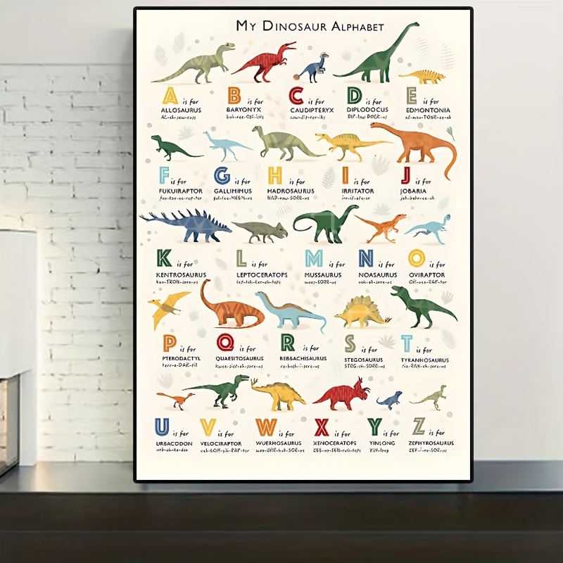 Dinosaur Poster Picture Canvas Painting Living Room Decor - Temu