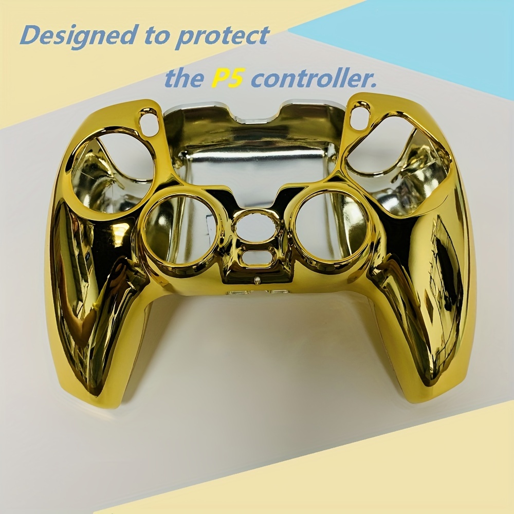 For PS5 Playstation 5 Controller Custom DIY Matte Black DIY Custom Housing  Shell Case Chrome Gold Decorative Trim Stip Cover - AliExpress