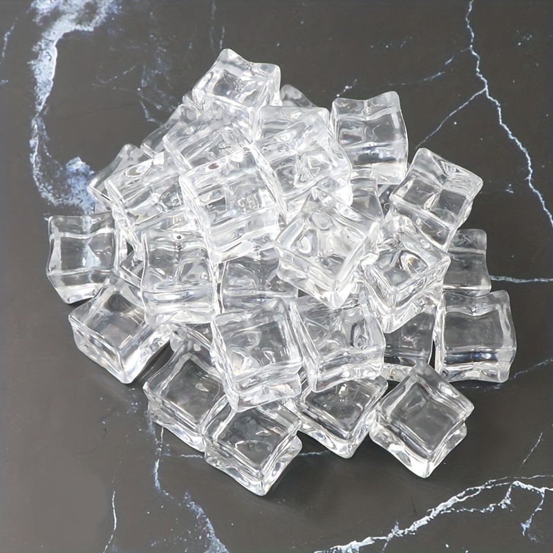  Cubitos de hielo reutilizables, 40 cubos de hielo cuadrados de  plástico de congelación rápida, lavables, sin dilución, sin BPA, cubos de  hielo falsos para bebidas : Hogar y Cocina