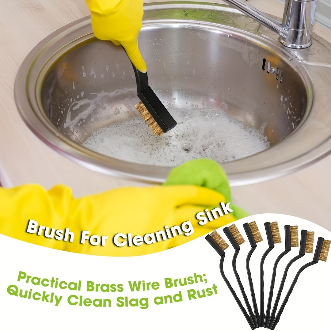 Brass Mini Brush Soft Grip Cooktop Cleaning Brush Stainless - Temu Canada