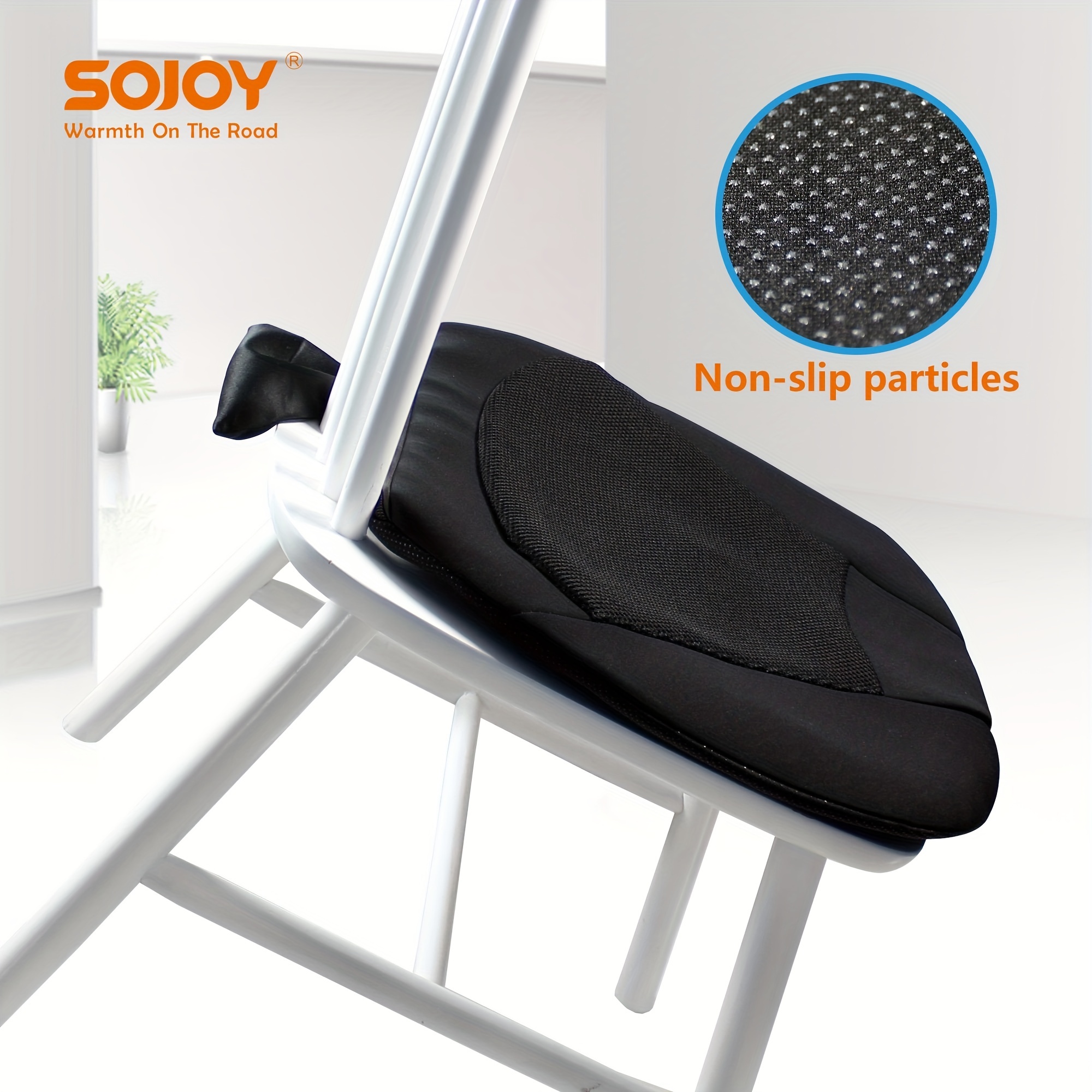 SOJOY Car Seat Cushion,Gel Memory Foam Booster Seat Cushion,Office Chair  Pad For Long Sitting And Driving,Hip Tailbone Pressure Pain Relief