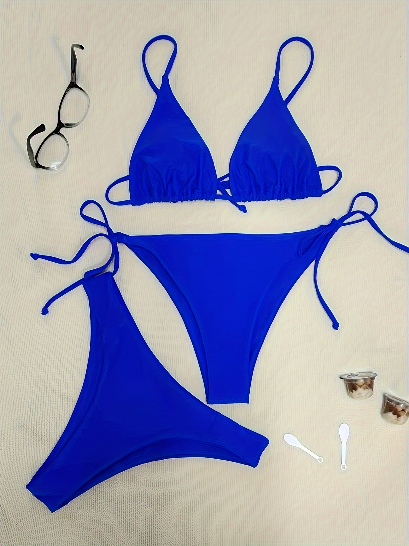 SHEIN Swim SPRTY Color Block Bikini Set Zipper Front Tank Top & Bikini 2  Piece Swimsuit