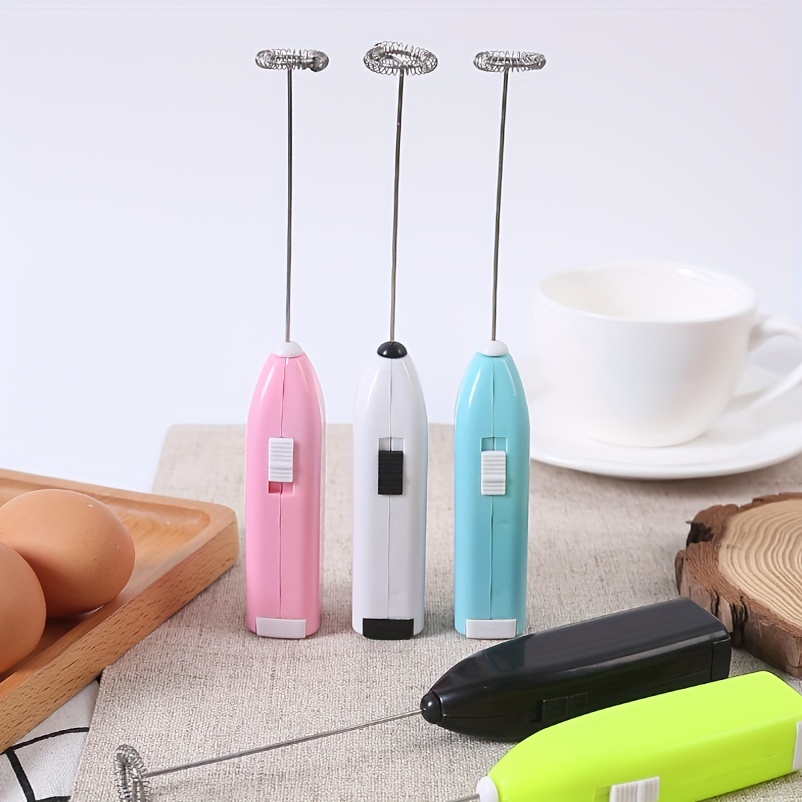 Mini Electric Milk Frother Stainless Egg Cream Stirrer Battery