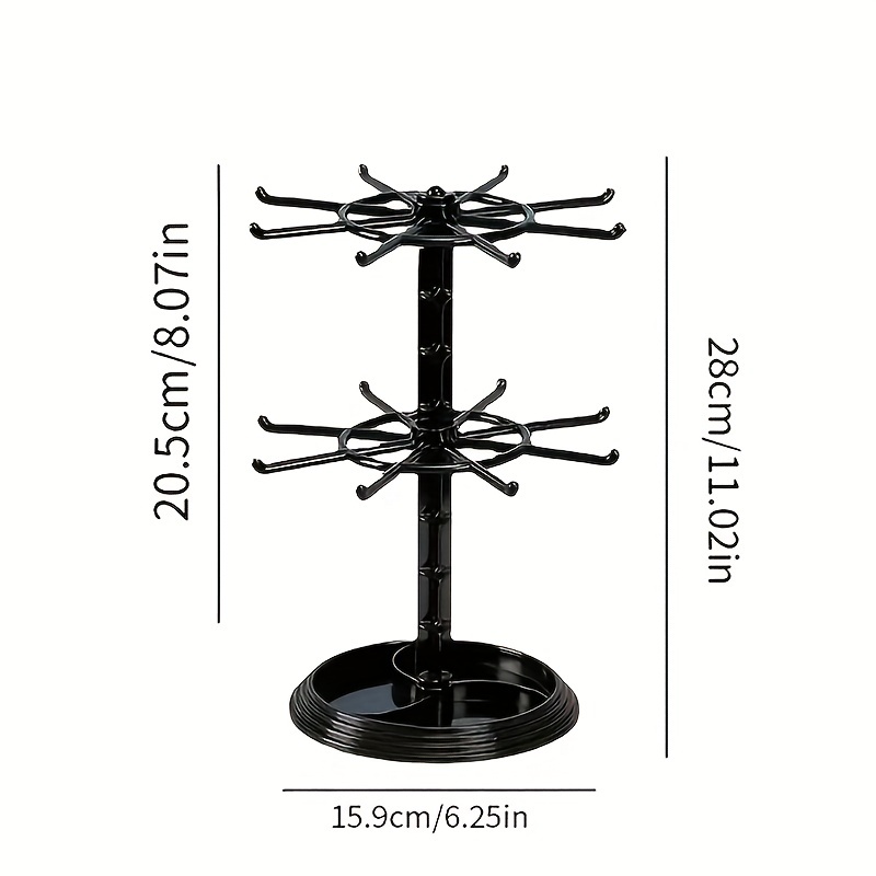 1pc Rotating Hanging Jewelry Storage Rack, Acrylic Jewelry Organizer, 4  Tiers Jewelry Display Rack, Plastic Jewelry Holder, Jewelry Display Stand  For