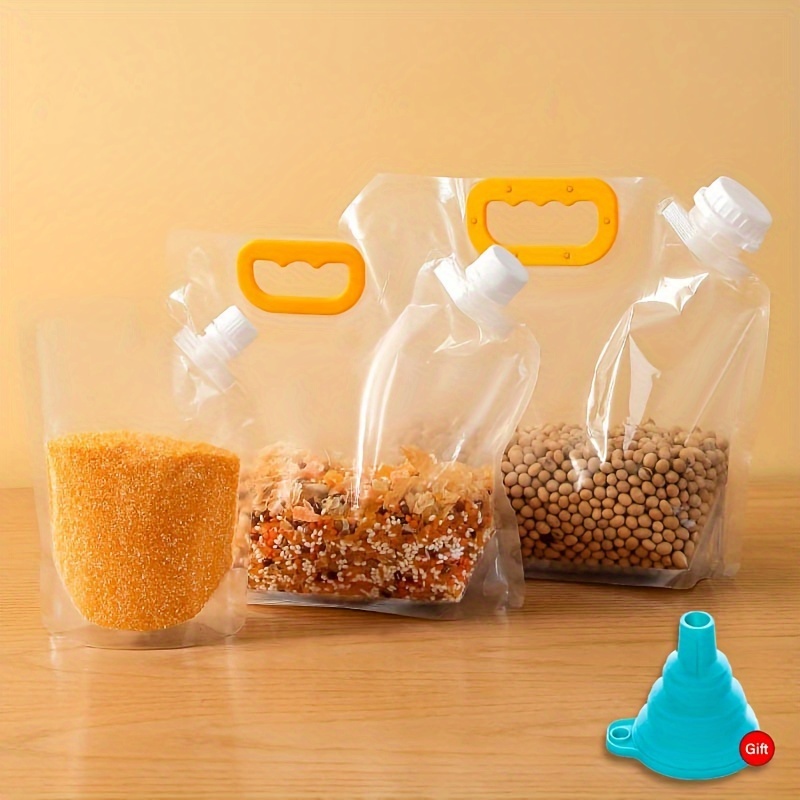 Grain Moisture-proof Sealed Bag, Stand Up Pouch Bags, Transparent Grain  Storage Suction Bags, Resealable Airtight Smell Proof Packaging Baggies  Food Storage Container - Temu