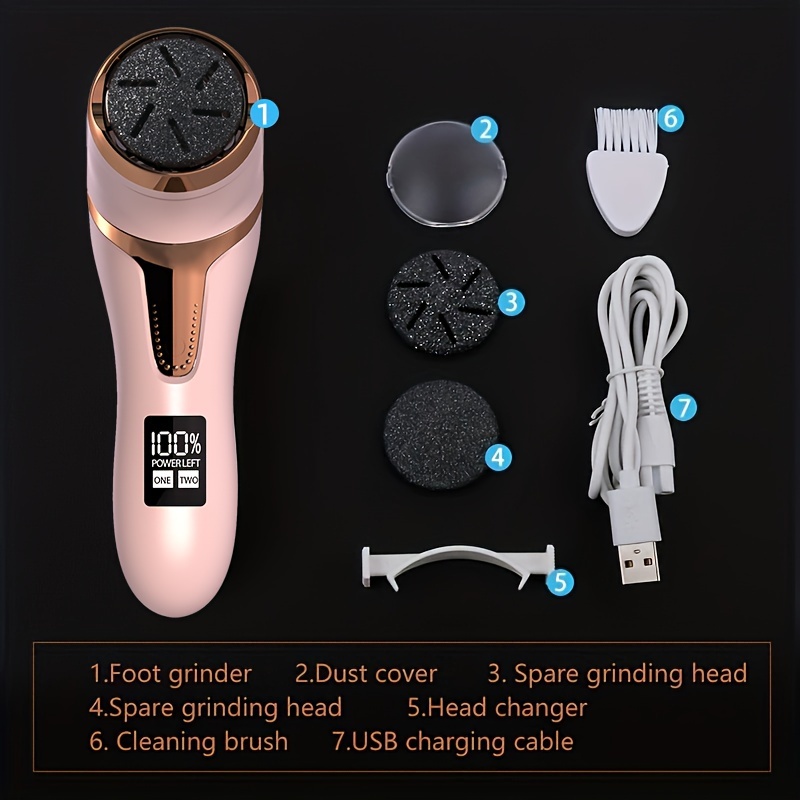 Electric Foot Callus Remover Kit, Rechargeable Pedicure Tools Foot