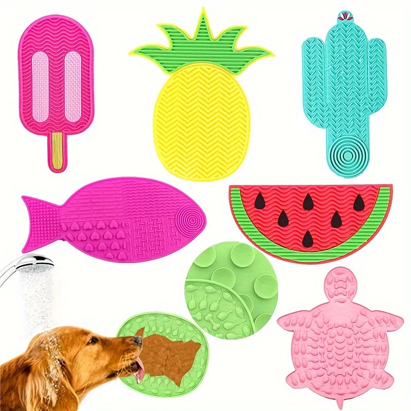 Silicone Pet Slow Feeder Mat Lick Pad With Suction Cup Pet - Temu