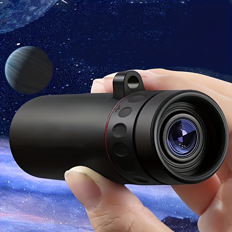 Telescopio monocular HD 80x100 para adultos, prisma BAK-4 de alta potencia  y lente FMC con adaptador para teléfono inteligente, ligero para
