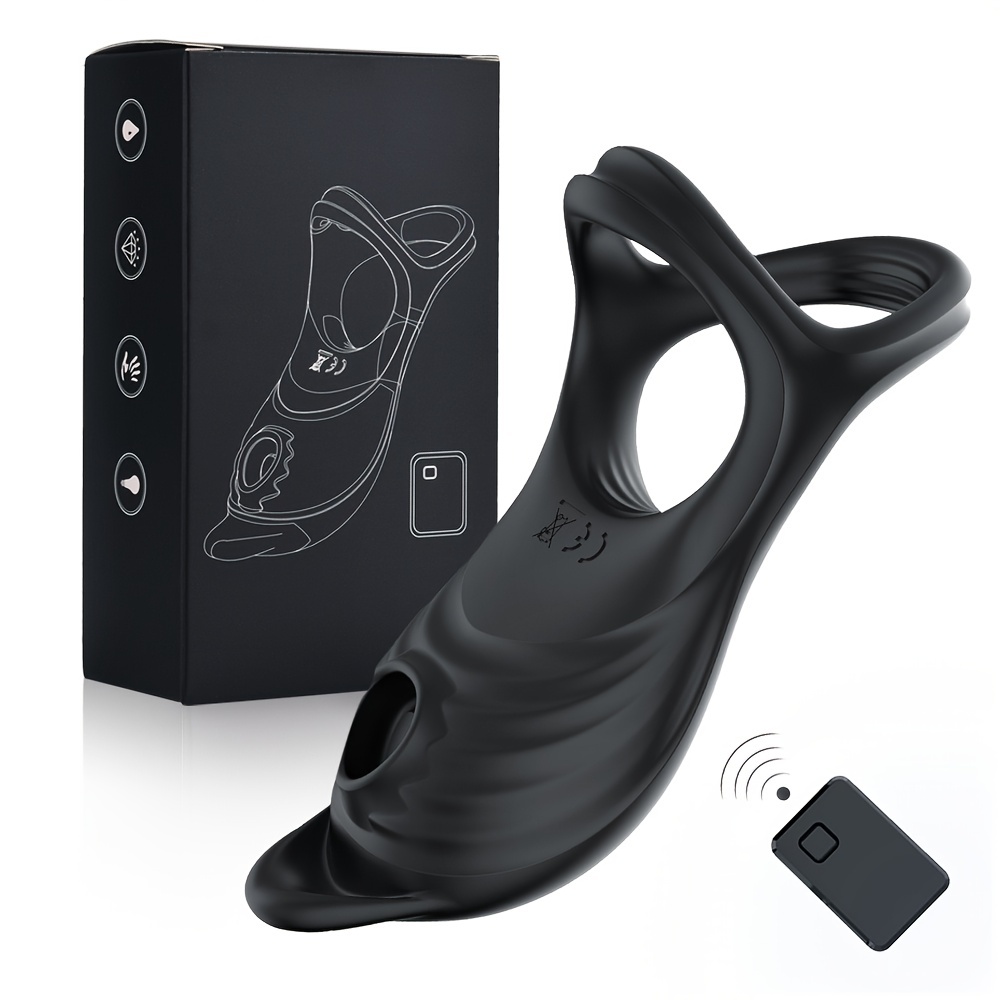 Vibrating Cock Ring For Penis, 5 Vibration Modes Vibrator With Cock Ring Sex Toy For Men Couples Pleasure, Rechargeable Waterproof Adult Sex Toys and Games