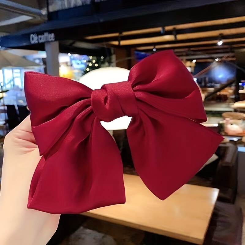 Red Bow Hair Clip - Temu