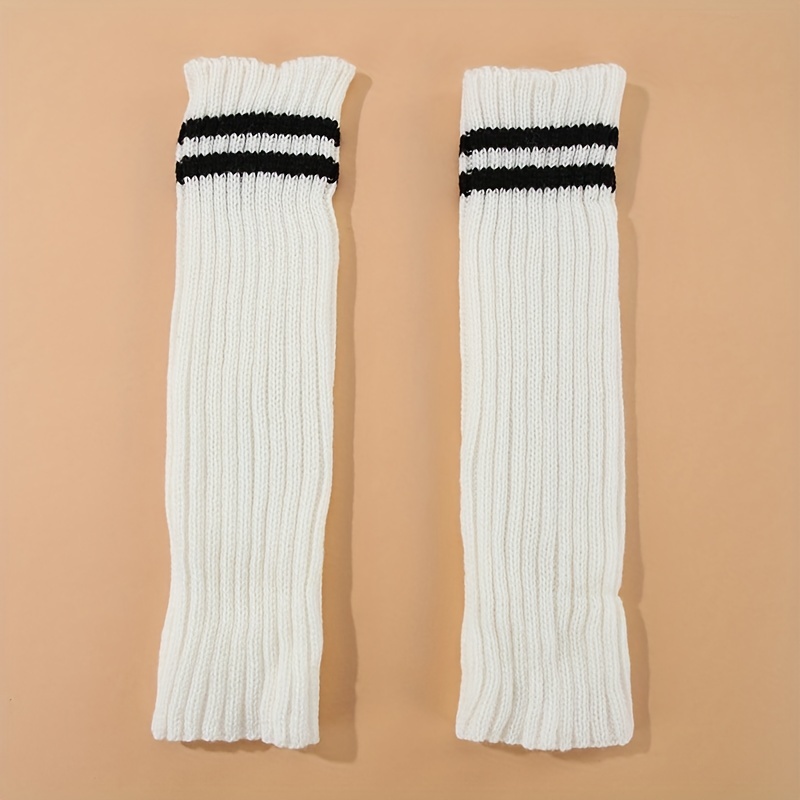 Knitted Sleeve Arm Cover with Thumb Hole for Autumn & Winter