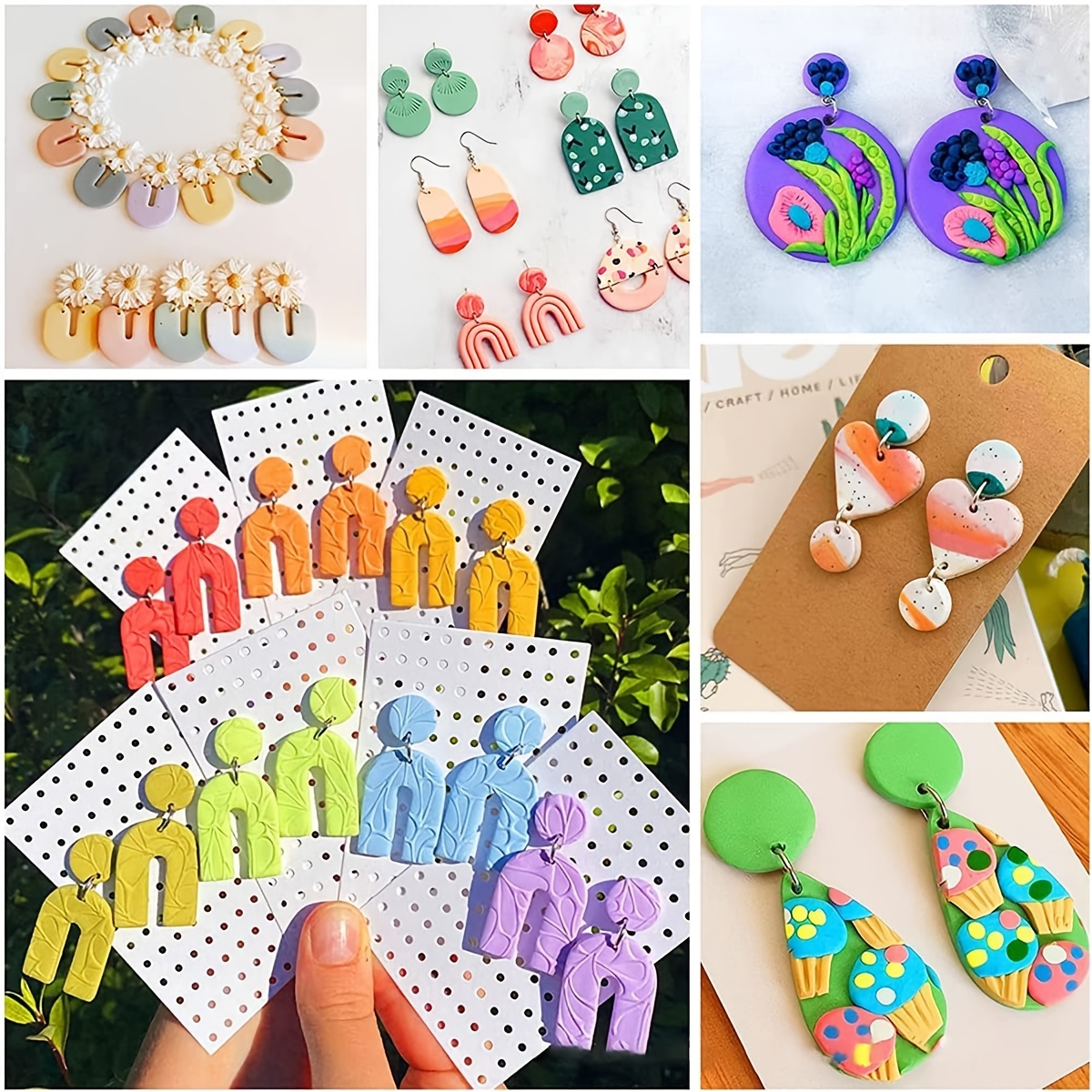 Polymer Clay Cutters Set, Include 24 Shapes Clay Earring Cutters & 160  Earring Accessories, Plastic Clay Cutters for Earring Jewelry Making, DIY  Earring Cutter Molds Set for Girls 