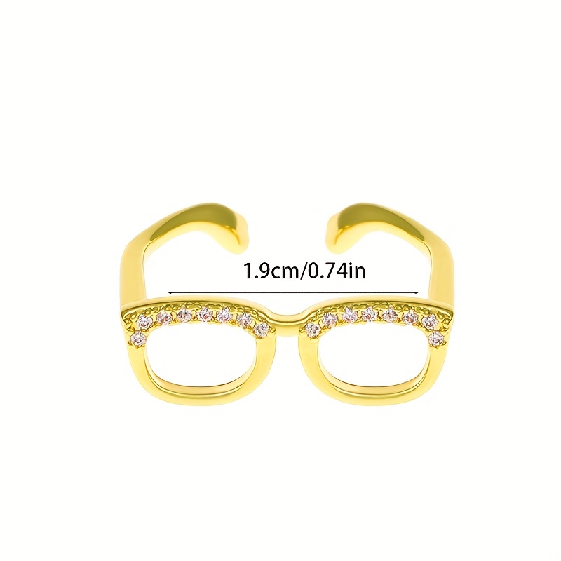 Mini Finger Glasses Ring Creative Open Adjustable Index - Temu Canada