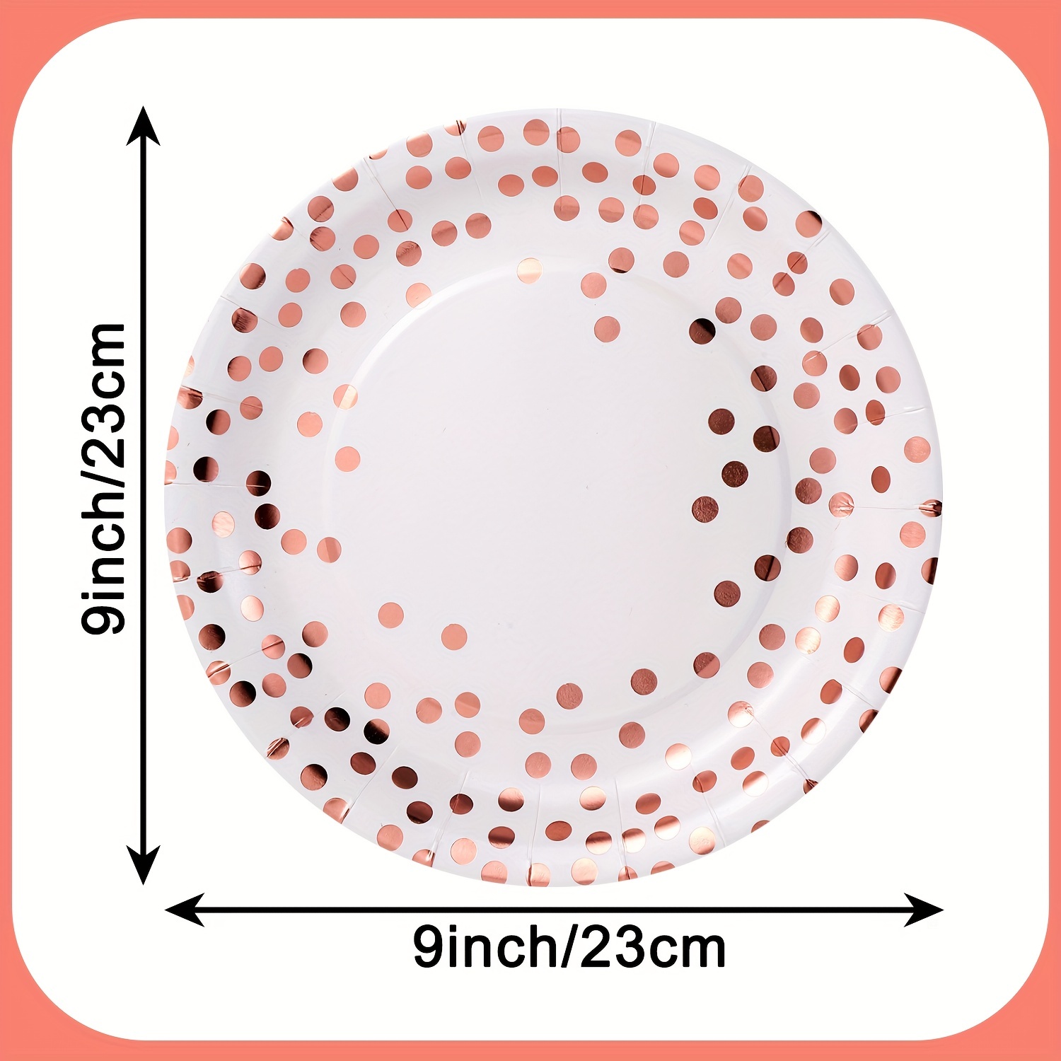 Rose Gold Paper Plates - Ideal for Parties and Celebrations
