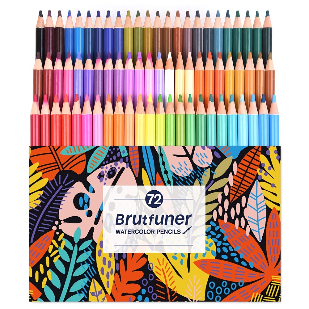 LBW Colored Pencils Oil Pencils Coloring Pencils Drawing Pencils Soft Cores Colored Pencils for Adult Coloring Books Kids Artists Beginners (72)