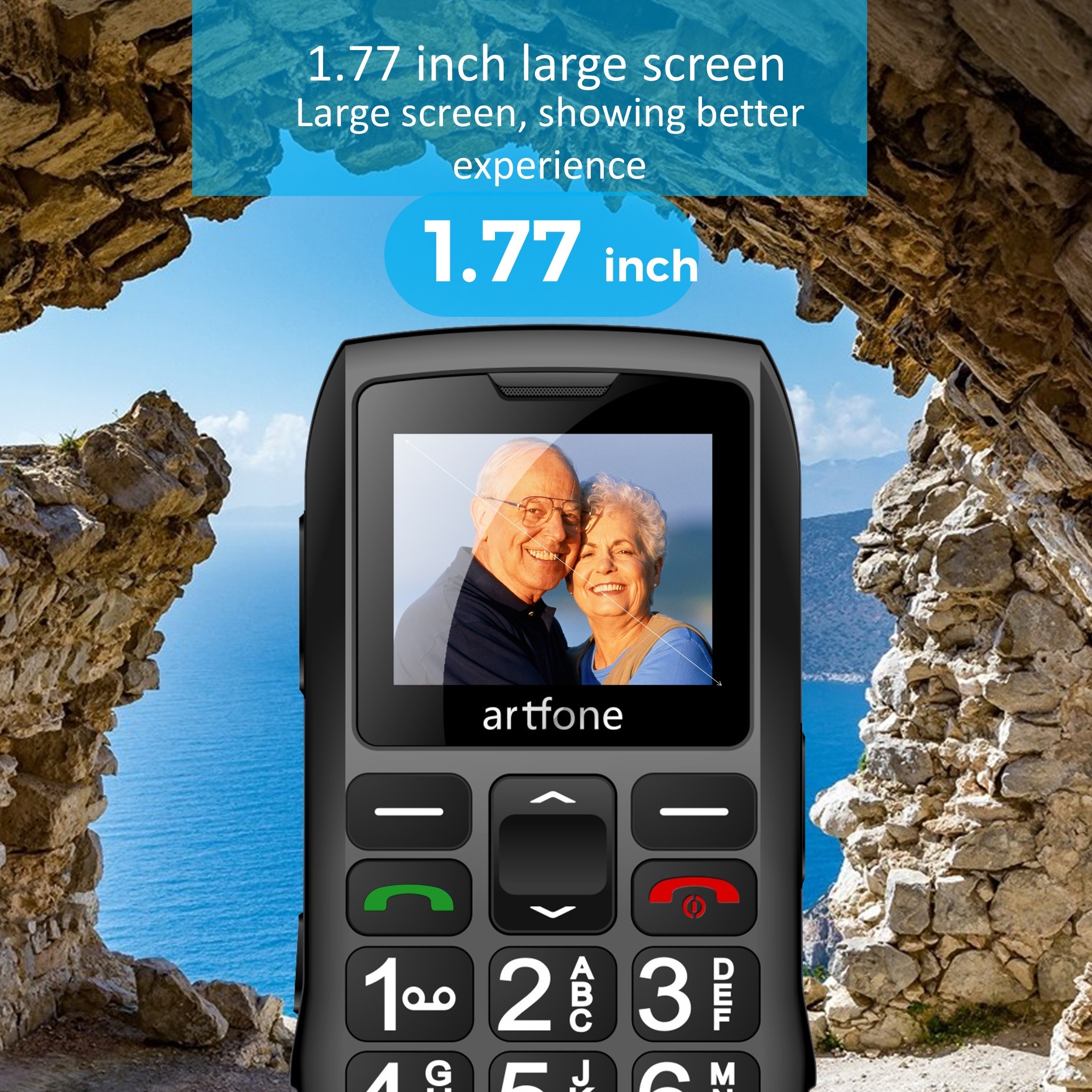 Teléfono móvil de botón para personas mayores - Temu Chile