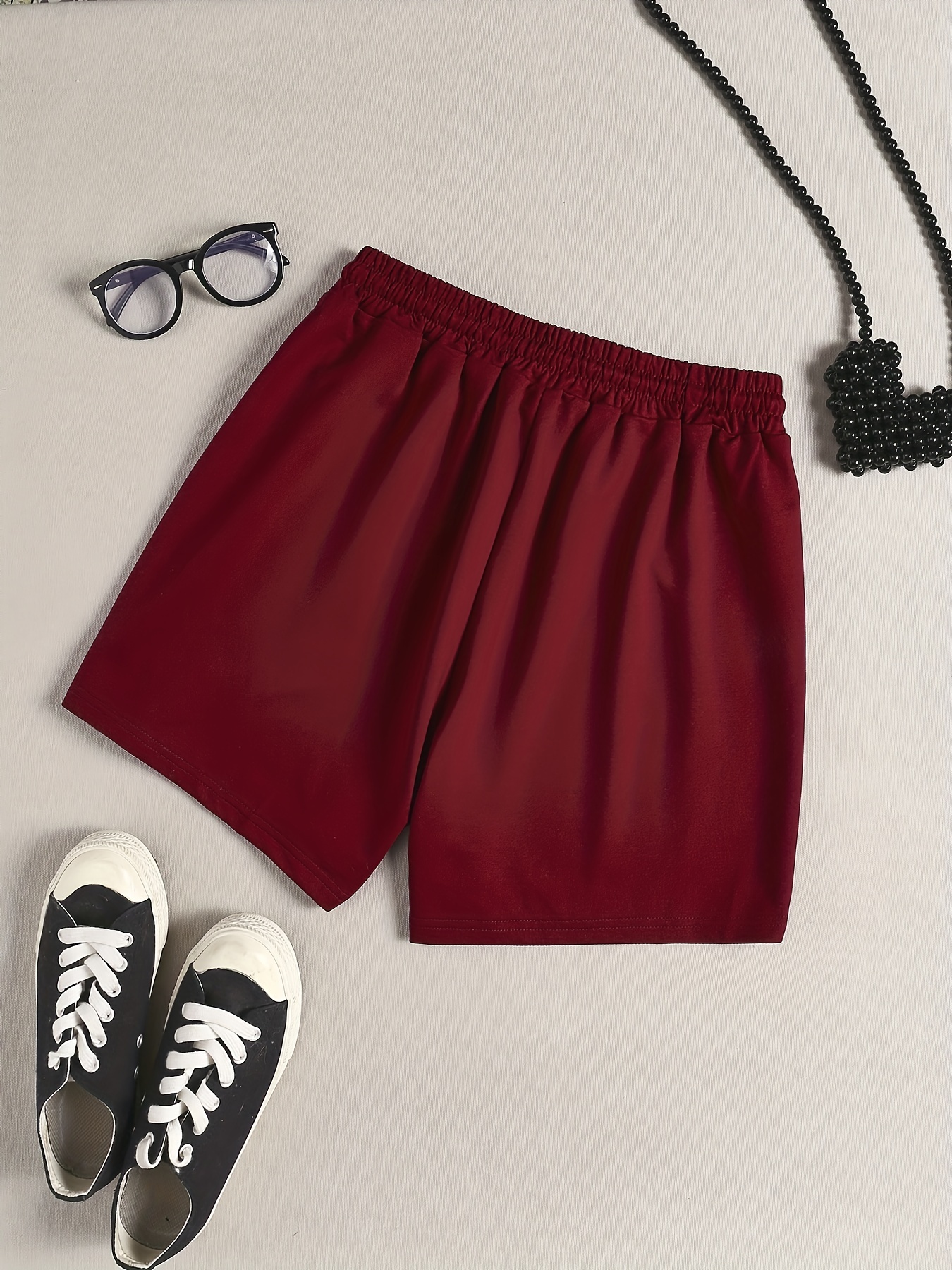Comfy Drawstring Sleep Bottoms Elastic Waistband Women's Shorts