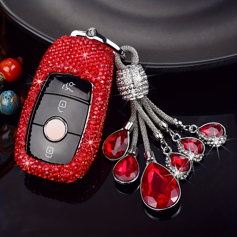 Fashion Women Sparkling Rhinestone Car Key Fob - Temu