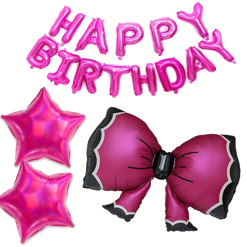 5 pezzi rosa Set Barbie principessa palloncini per feste in alluminio  ragazza festa di compleanno sfondo