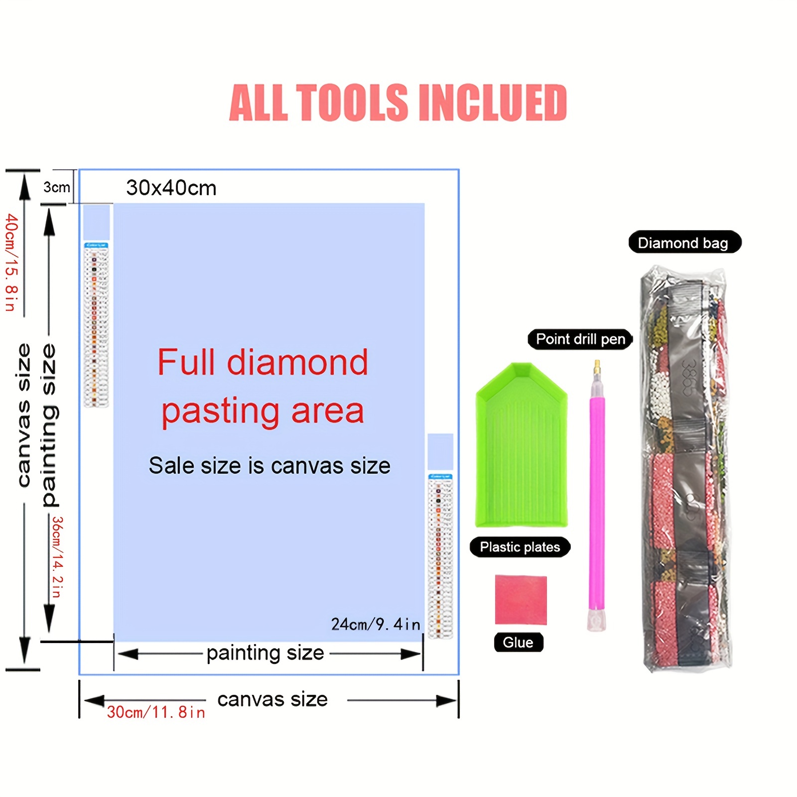 EOBROMD Diamond Painting Fox, Small Diamond Painting Kits for Adults Kids  Beginners 5D Diamond Painting Kit Diamond Dots for Adults DIY Diamond Art