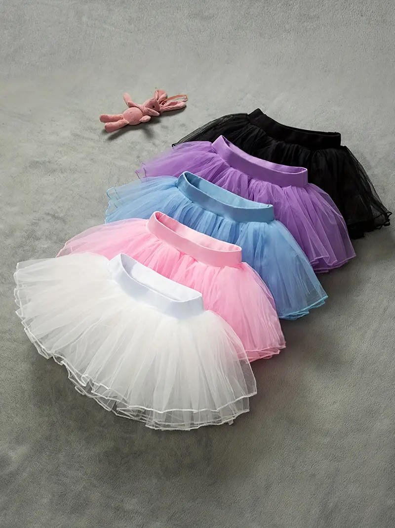 Falda tutú de ballet con contraste en capas de tul para mujer