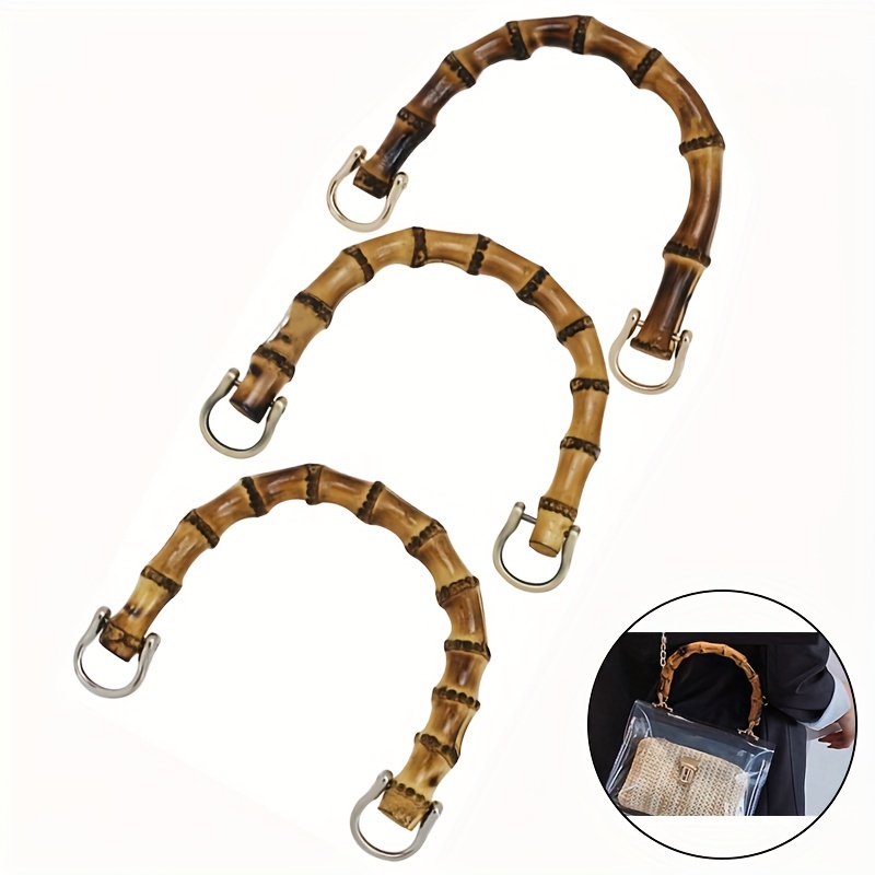 

1pc Women's Bag Handle Bamboo Handheld 15.5cm/6.1inch True Bamboo Knot Diy Bag Accessories Purse Handle Replacements