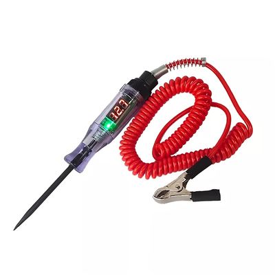 Car Test Pen Circuit Tester, DC Truck Voltage Digital Display Long Probe Pen With Light, Automotive Diagnostic Tools Auto Repair Tool