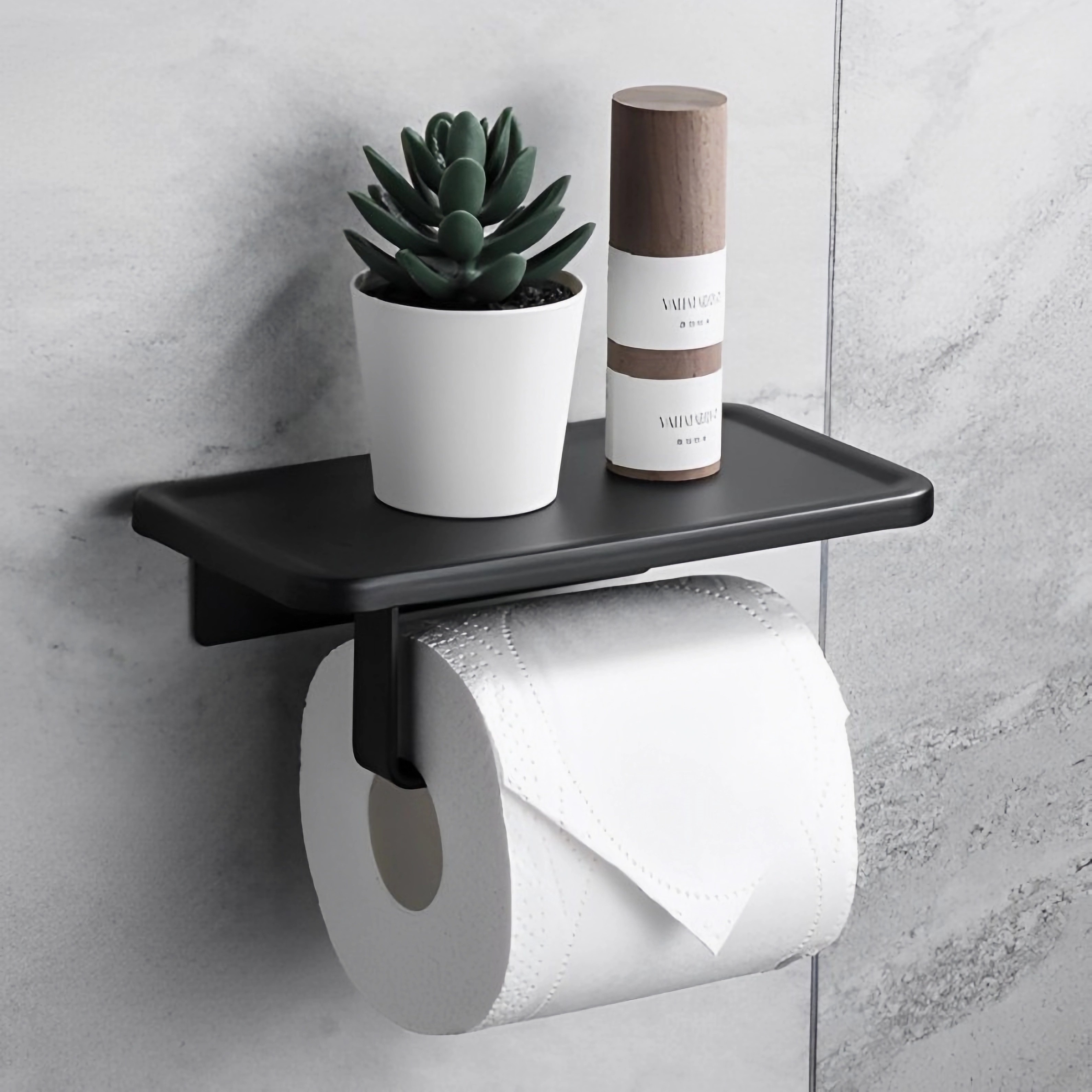 Toilet toilet paper towel rack Wall mounted toilet paper drawer Bathroom  perforated toilet paper rack Toilet roll paper storage