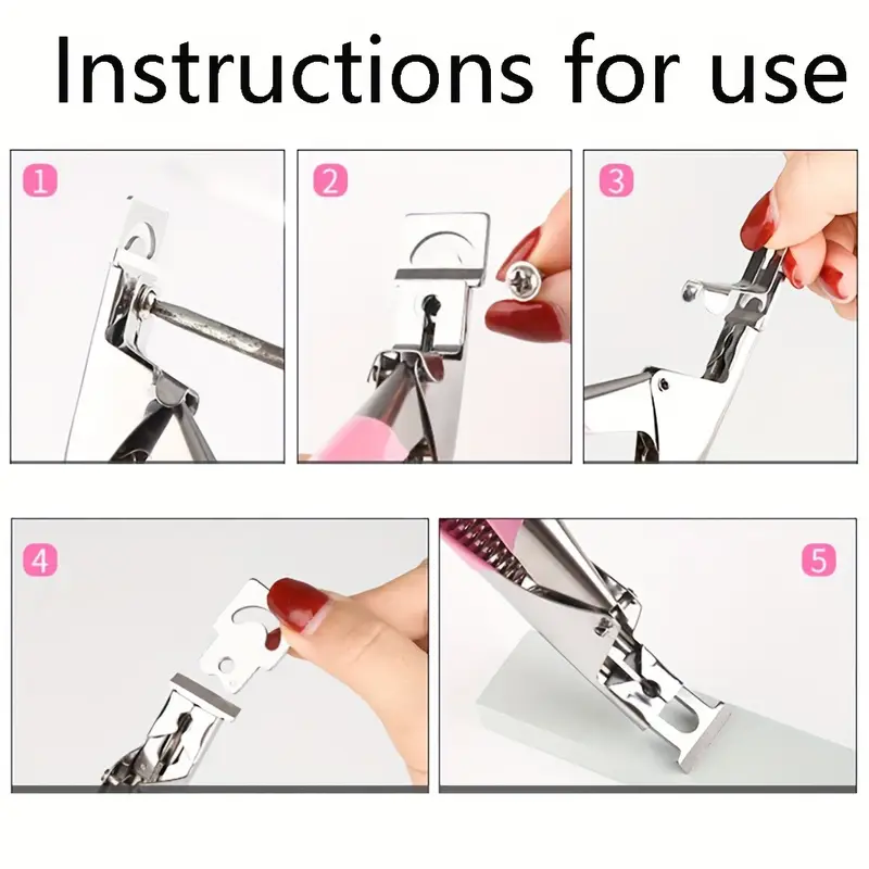 4 color stainless steel nail clippers false nail plate special scissors word nail clippers nail clippers u type flat cut nail clippers details 2