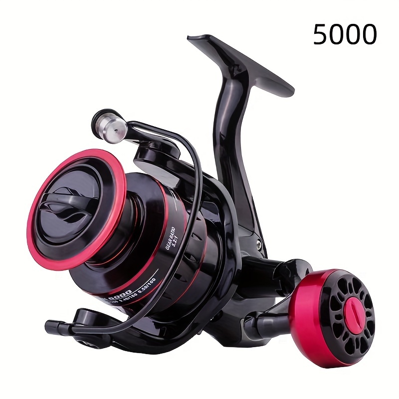 Black, 5000) Spinning Reel Saltwater Freshwater Fishing Reel Full