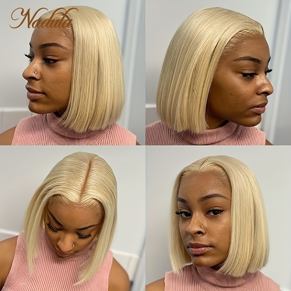 Blonde short outlet straight hair