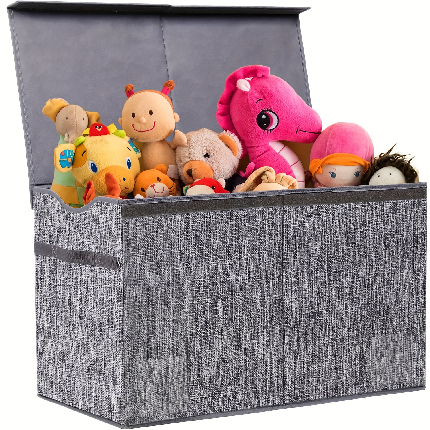 Toy Storage Organizer & Play Mat - XL Storage Bag/Box for Kids, Boys, Girls, Nursery, Playroom - Basket for Building Bricks/Blocks - Collapsible