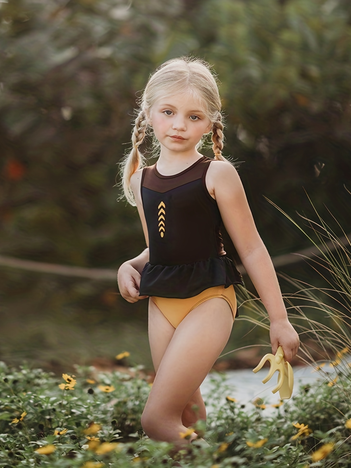 Black best sale swimsuit kids