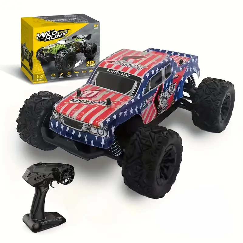 Carro de controle remoto, carro RC off-road de 2,4 GHz, carro de acrobacias  off-road todo terreno 1:20, presente de brinquedo de aniversário, Halloween  e Natal para meninos, meninas e adultos - Temu