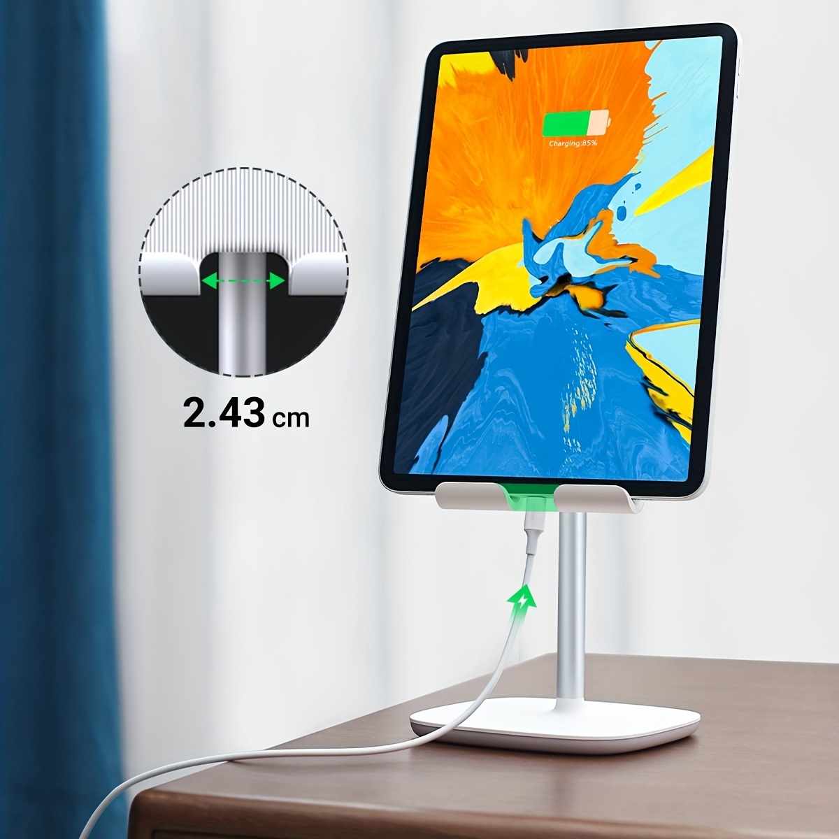 Lamicall Tablet Stand, Adjustable Tablet Holder - Universal Stand Holder  for iPad Pro 12.9, 11, 10.5, 9.7, iPad Air mini 2, 3, 4, Switch, Samsung  Tab