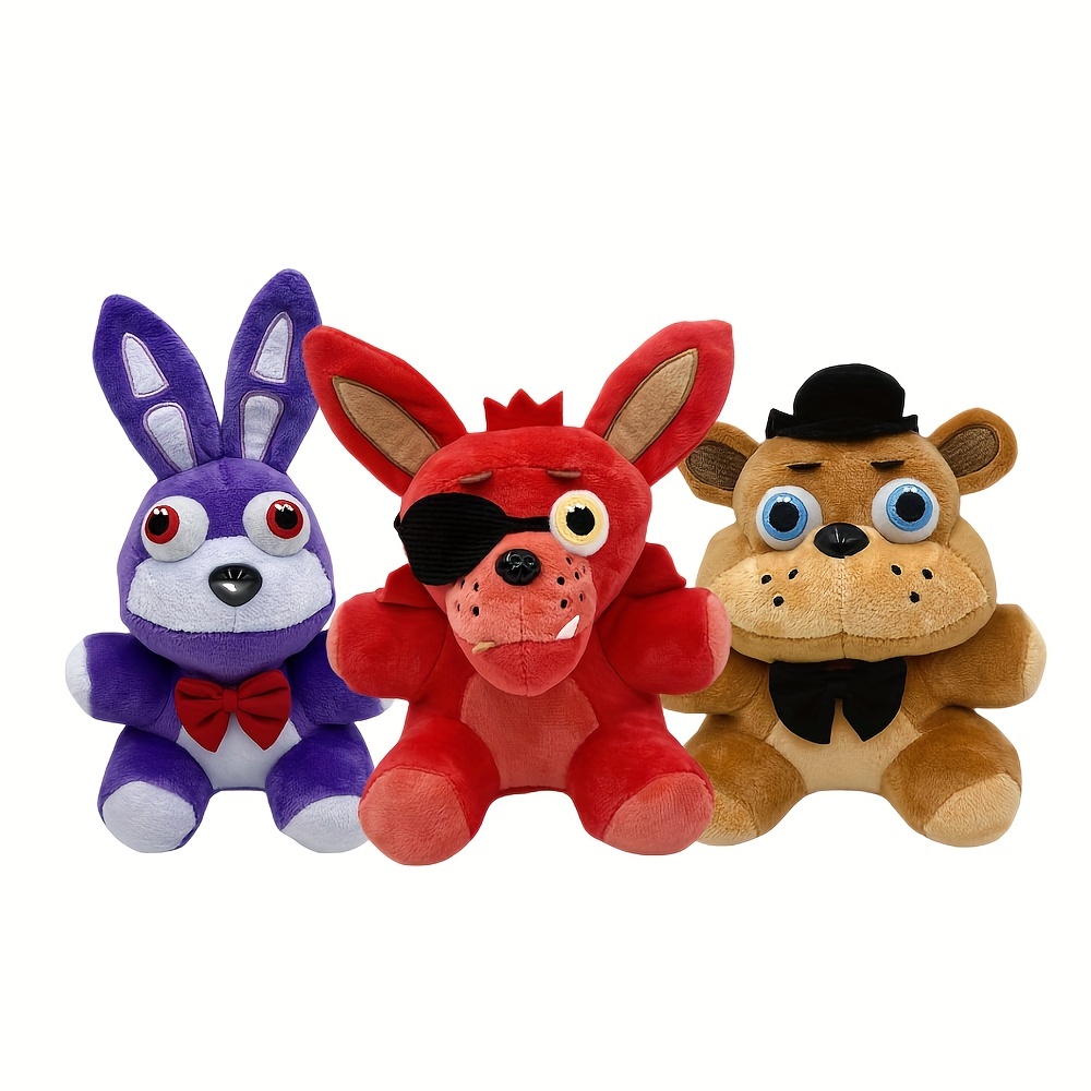 18cm Kawaii FNAF Plush Toy Cartoon Animal Freddy Fazbear Plush Figure Bear  Foxy Rabbit Anime Plush Toys Children's Holiday Gift