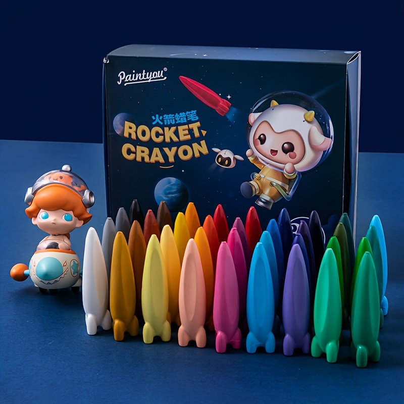 12 En Forme De Goutte Crayon Set , Lavable , Sécurité Et Dessin Animé Style  , Adapté Pour Enfant 3 Ans , Cadeau, Mode en ligne