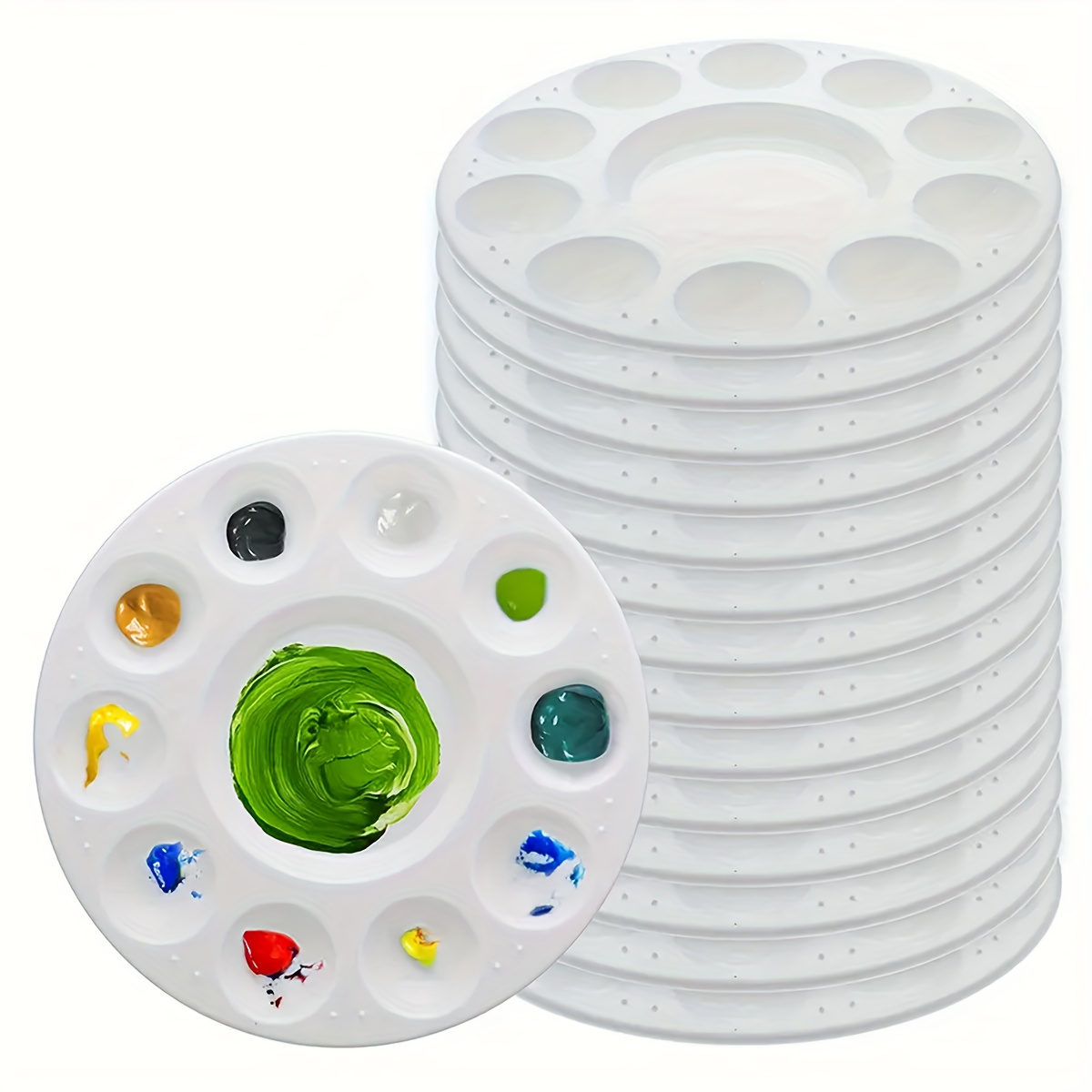 1 Well Paint Tray Palette Painting Pallet Holder Round for Art Craft, White  3pcs - Yahoo Shopping