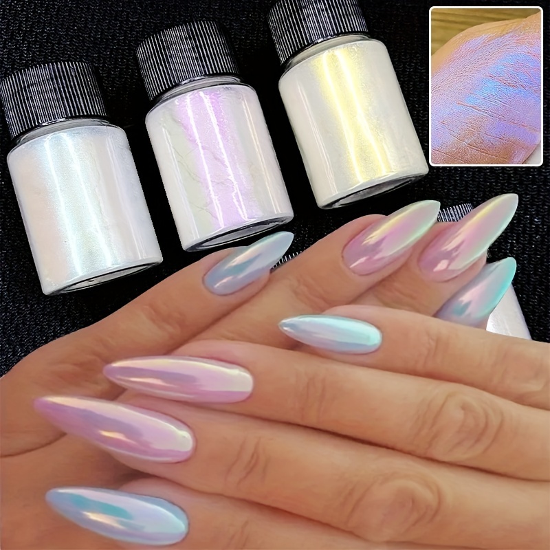 5 ML Aurora Liquid Magic Mirror Powder Liquid Chrome Nail Polish Glitter  Laser Nail Art Rainbow Mermaid Powder Nail Gel