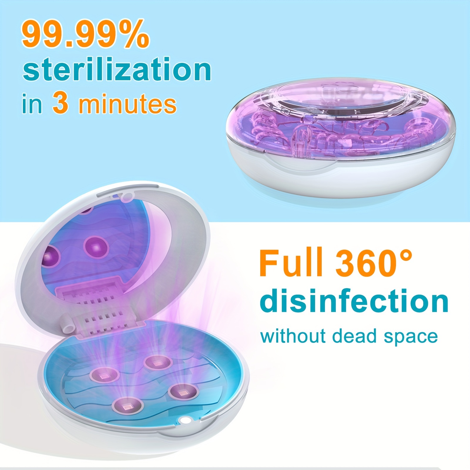 Genai Smart Uv Disinfection Box Esterilización 99% Tasa Caja - Temu