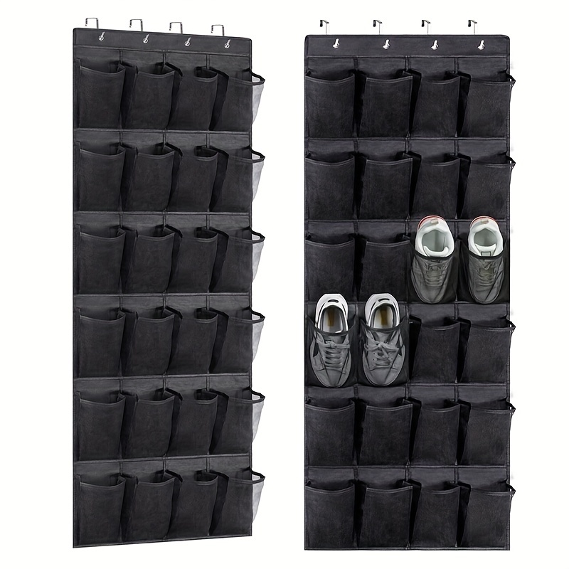 

1pc Over The Door Shoe Rack With 28 Large Mesh Pockets, Hanging Shoe Organizer For Closet, Hanging Shoe Rack Holder Hanger, Hold Up To 33 Pounds, Home Storage & Organization