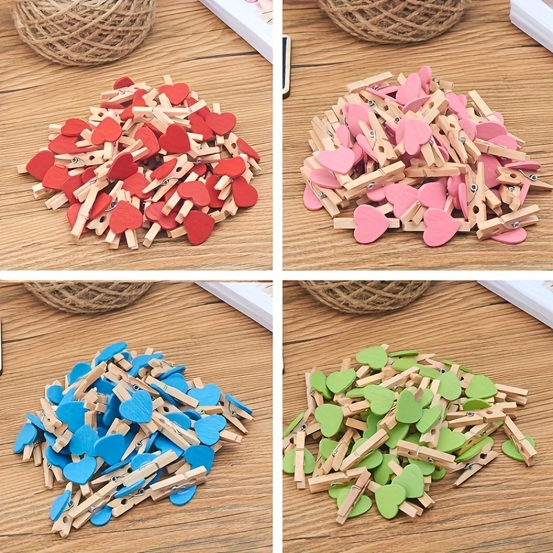 50 Mini Clothespins 2.5cm IV, Mini Clothes Pegs, Wooden Pegs, Clothespins  Mini Wood, Decorative Clothespins, DIY Confetti 