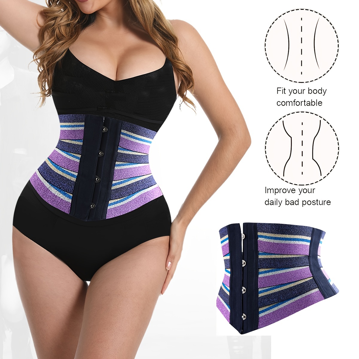 Nrvety Waist Trainer For Women Lower Belly Fat Plus Size Adjust