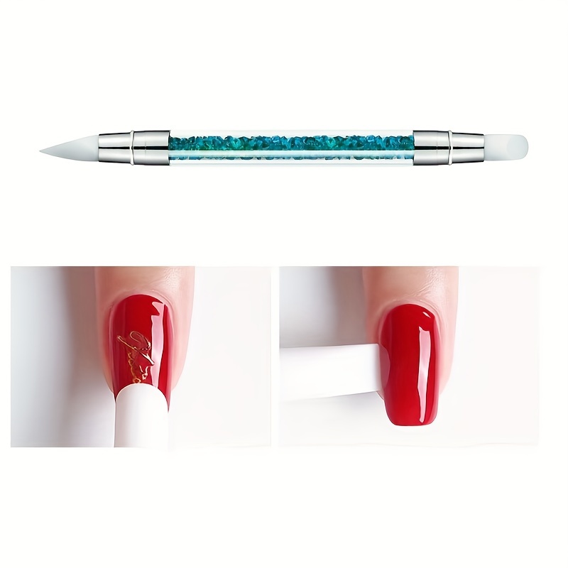 Nail Silicone Brushes Gel Nail Art Emboss Carving Pen - Temu