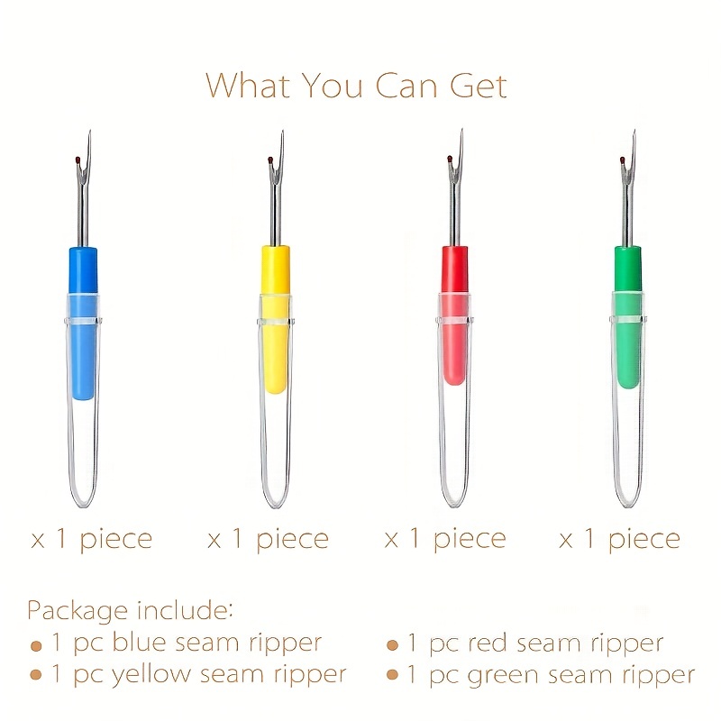 4 Pieces Seam Ripper Sewing Thread Remover Kit, Thread Cutter