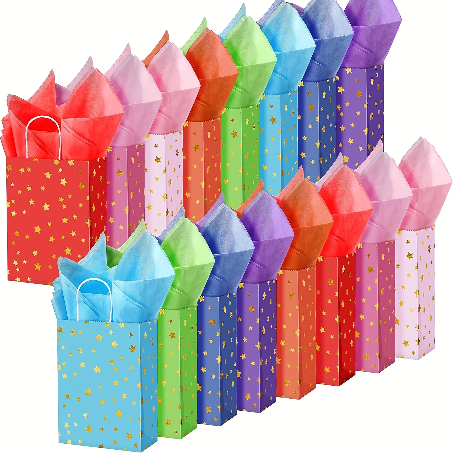 Hallmark Bolsas de regalo pequeñas de papel de 6 pulgadas (paquete de 8,  rosa y kraft) para cumpleaños, Pascua, bodas, día de la madre, baby  showers