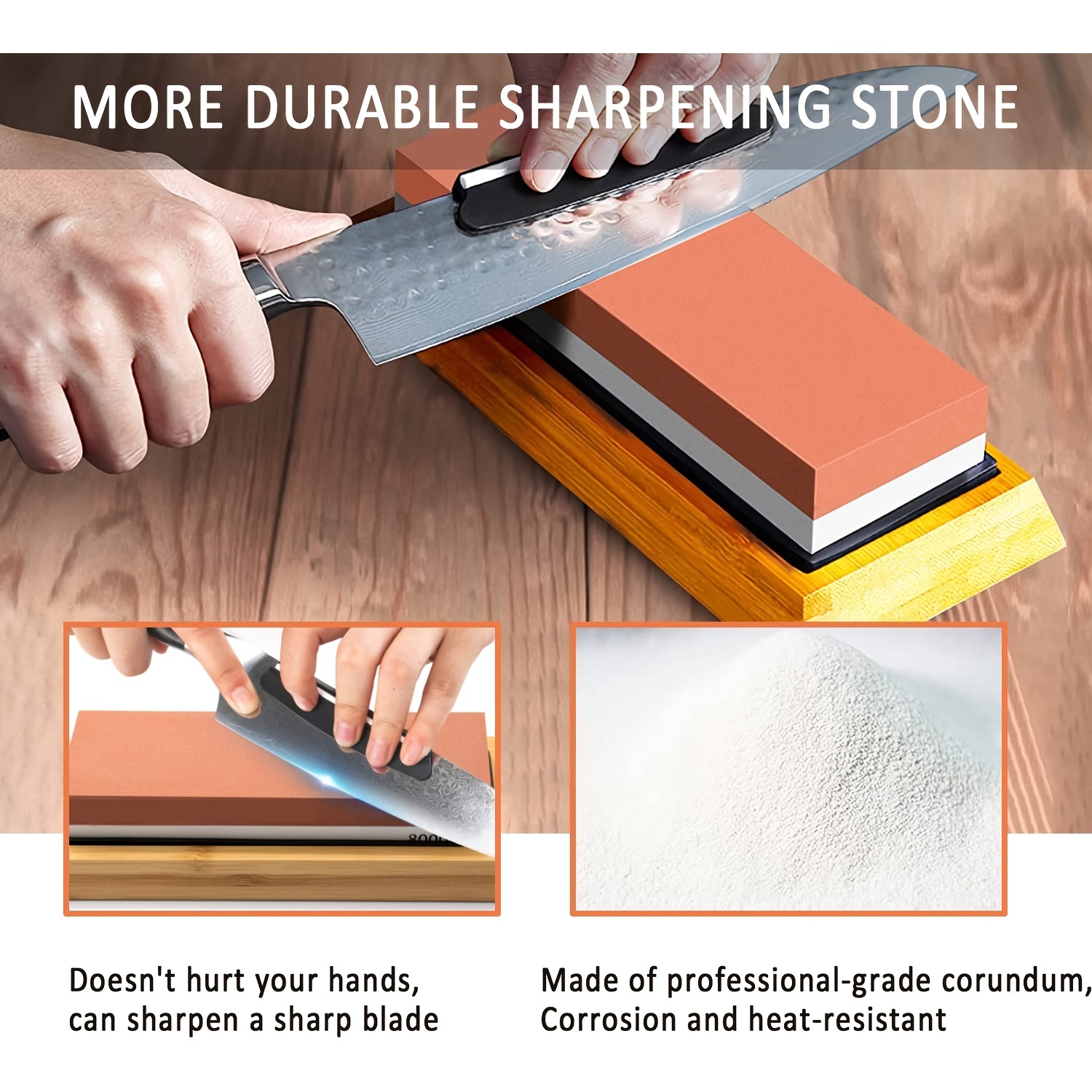Double Side Knife Sharpening Stone Kit Professional Water Whetstone  Sharpener Stone for for Knives