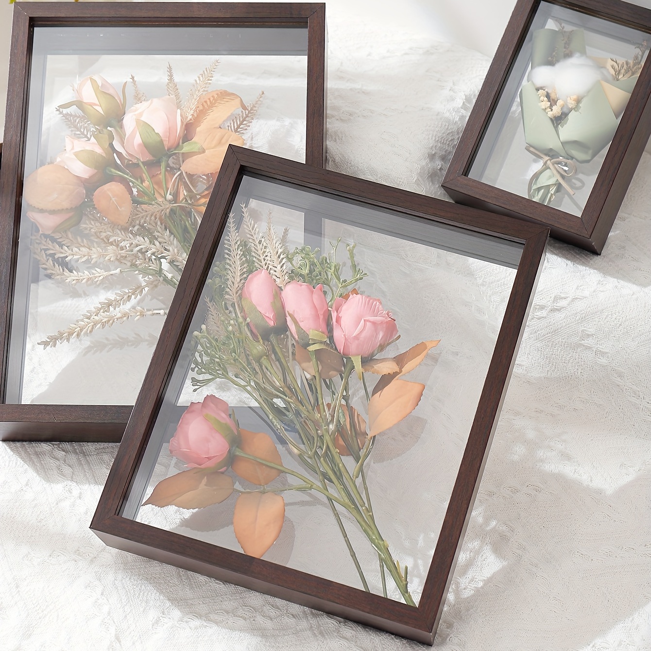 Dried Flower Photo Frame Wooden Dried Flower Photo Frame - Temu